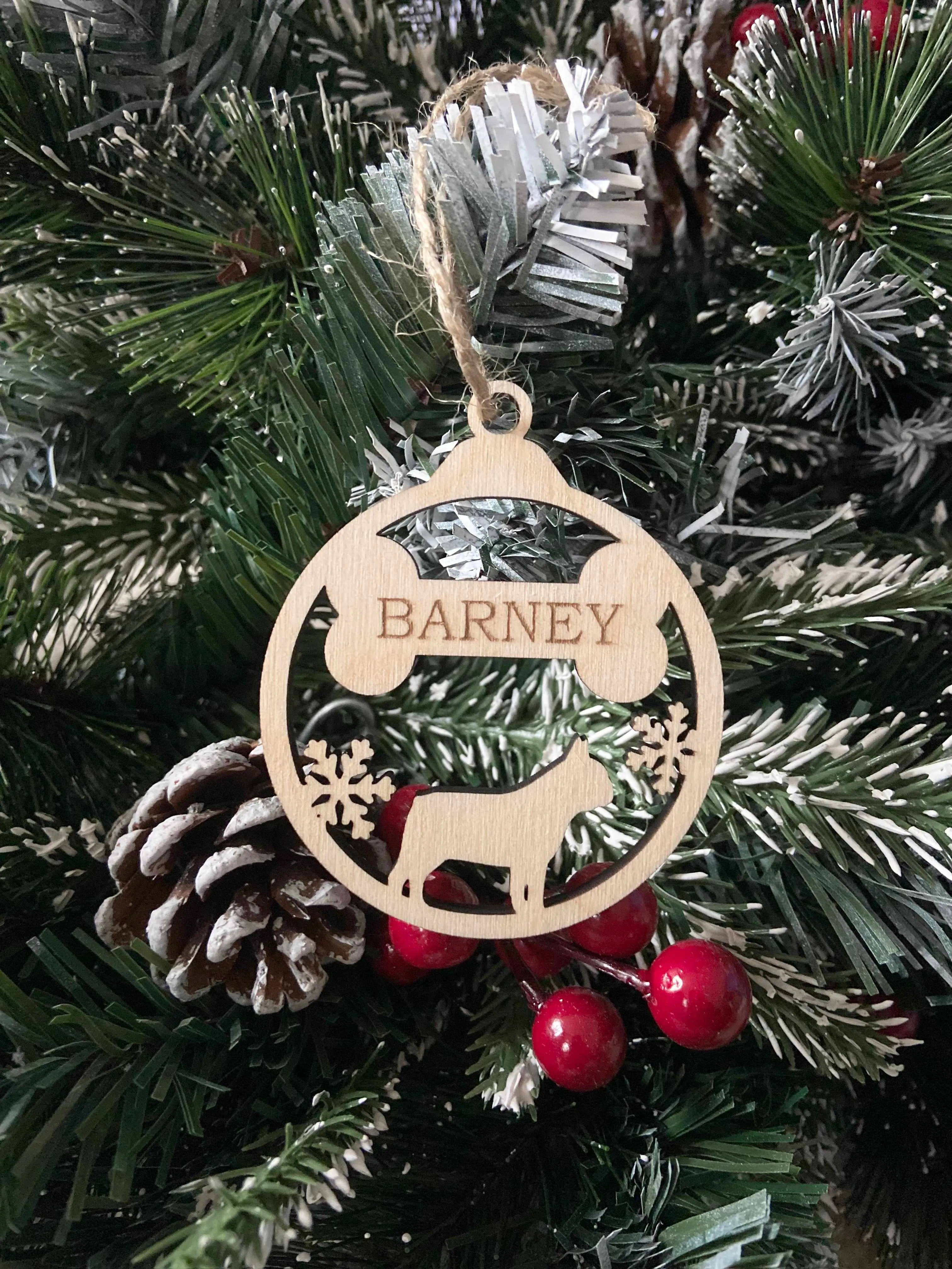 Personalised Dog Christmas Tree Ornaments