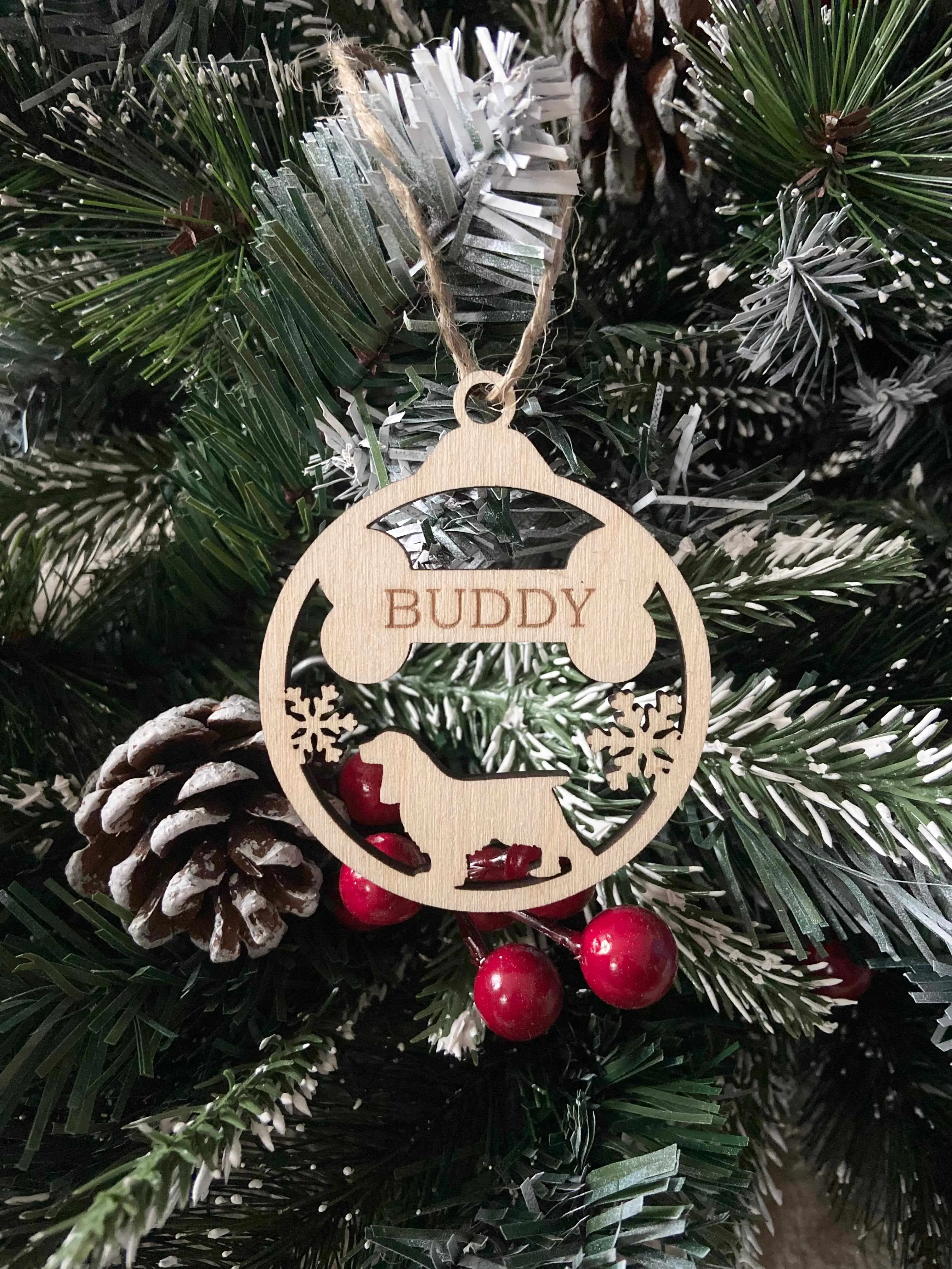 Personalised Dog Christmas Tree Ornaments