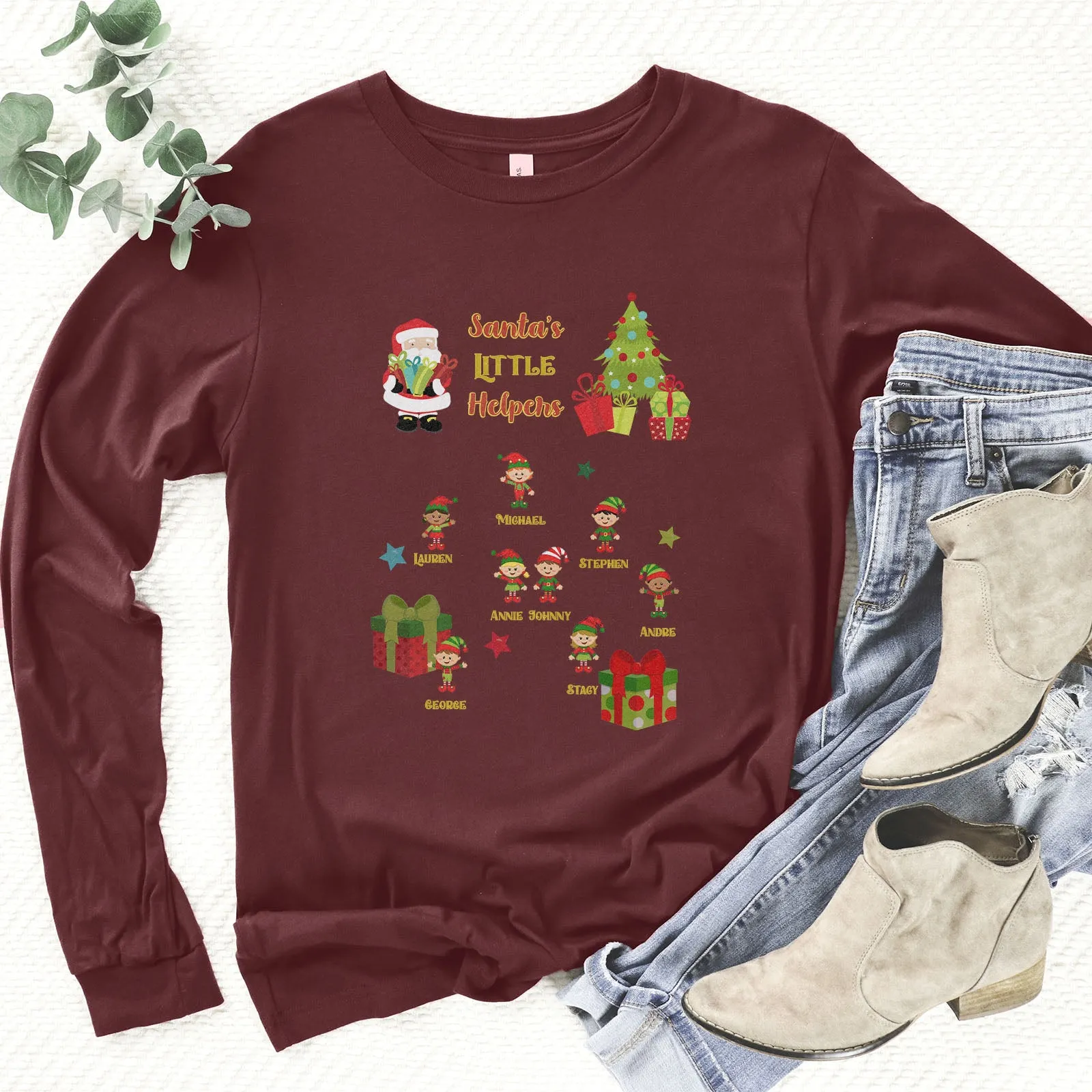 Personalized Santa's Little Helpers Long Sleeve