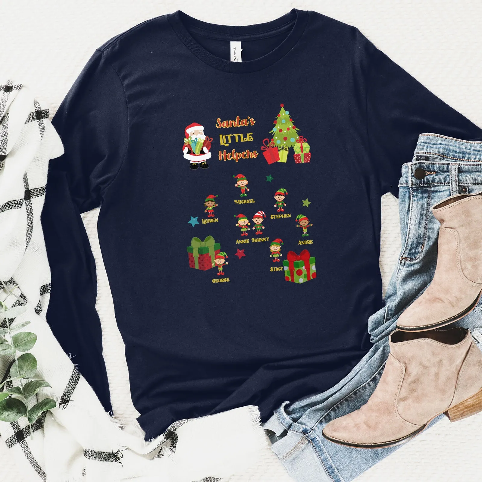 Personalized Santa's Little Helpers Long Sleeve