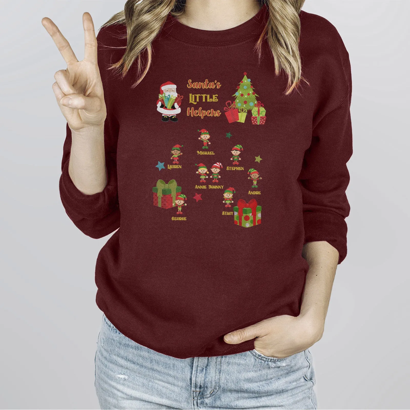 Personalized Santa's Little Helpers Long Sleeve