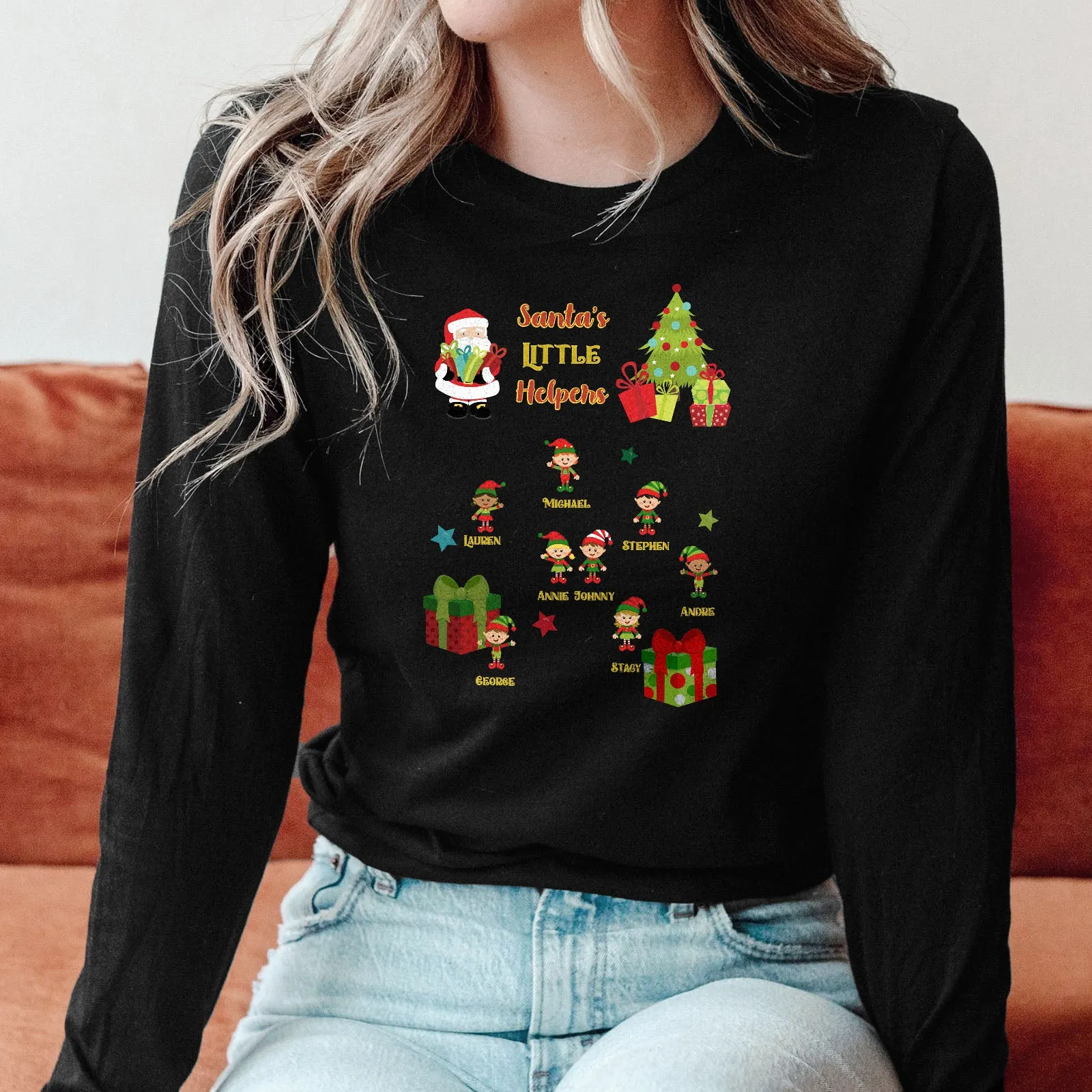 Personalized Santa's Little Helpers Long Sleeve