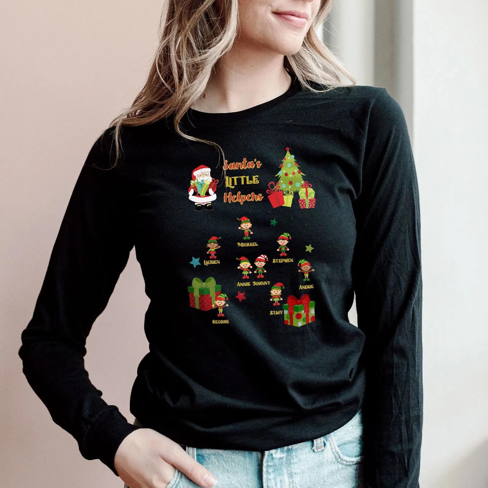 Personalized Santa's Little Helpers Long Sleeve