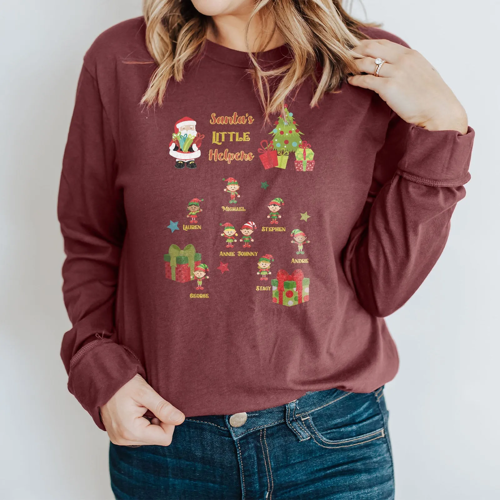 Personalized Santa's Little Helpers Long Sleeve