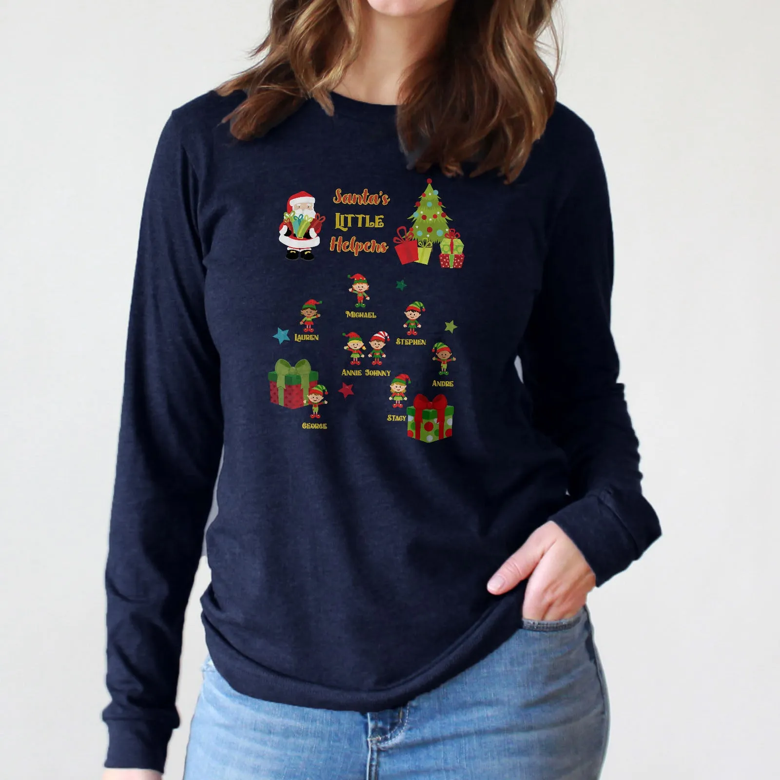 Personalized Santa's Little Helpers Long Sleeve