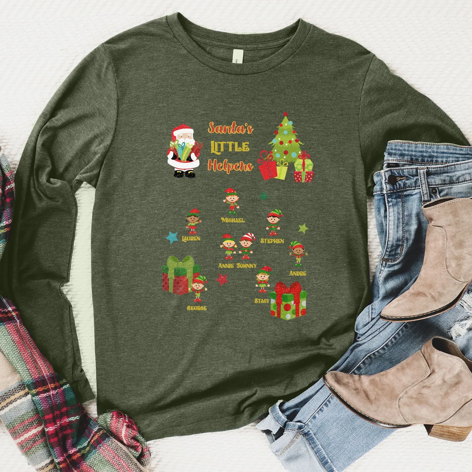 Personalized Santa's Little Helpers Long Sleeve