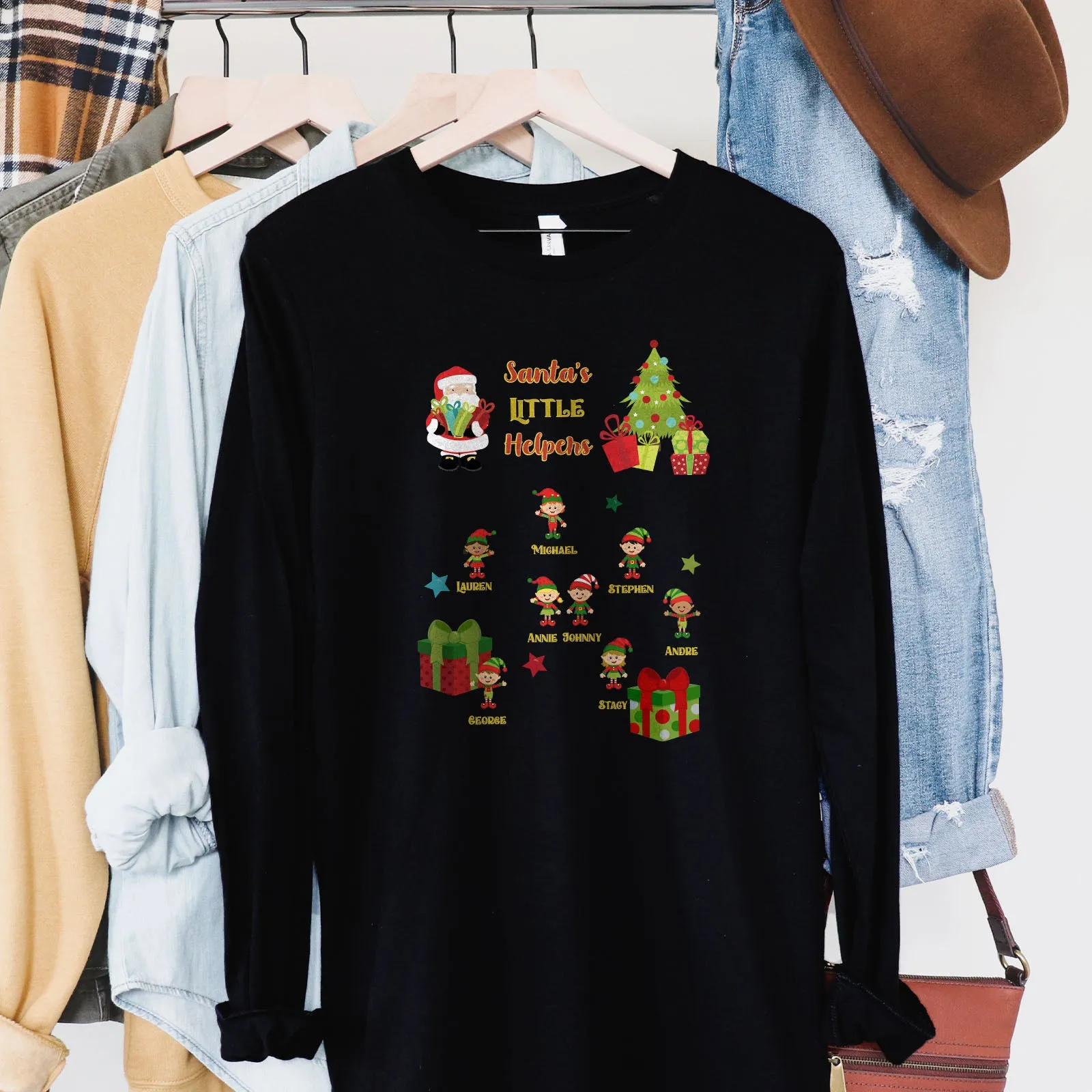 Personalized Santa's Little Helpers Long Sleeve