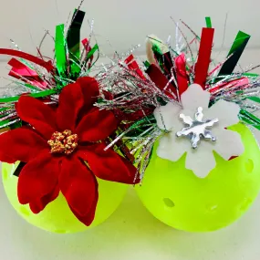 Pickleball Ball Ornaments (Set Of 2) | Pickleball Christmas Gifts And Decor