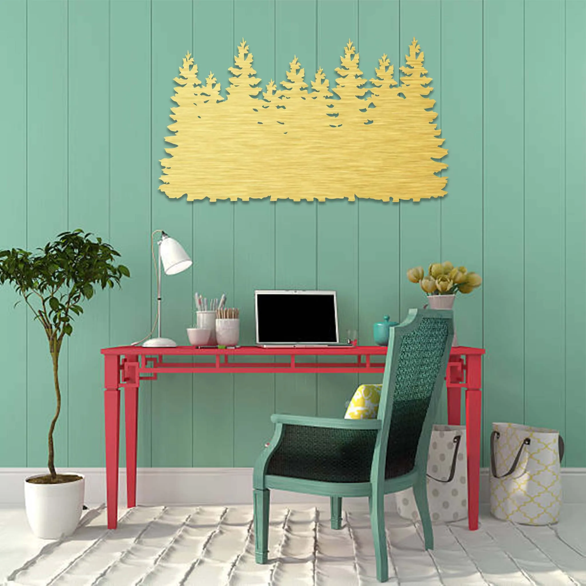 Pine Trees - Metal Wall Art