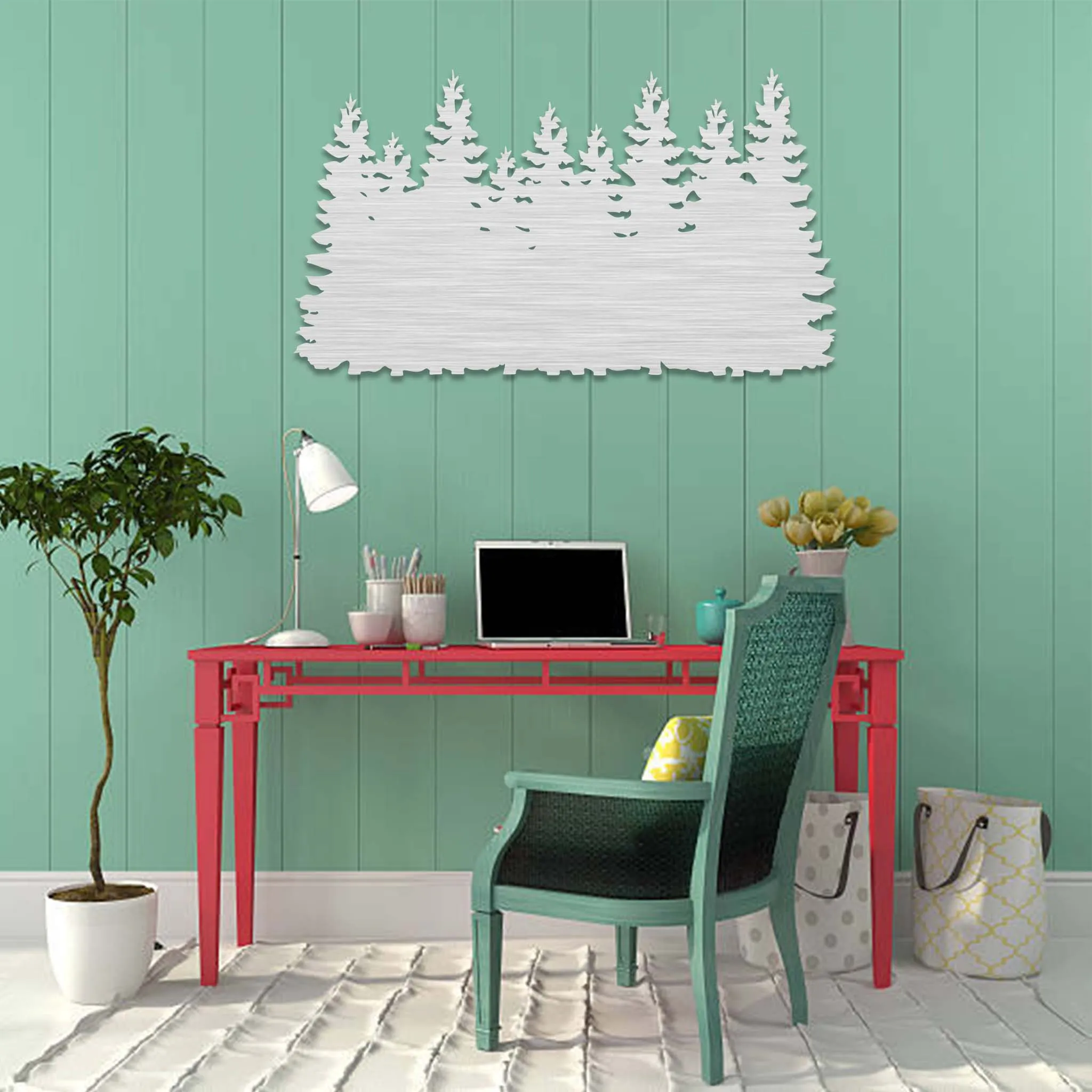 Pine Trees - Metal Wall Art