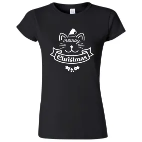 "Adorable Meowy Christmas kitty" women's t-shirt