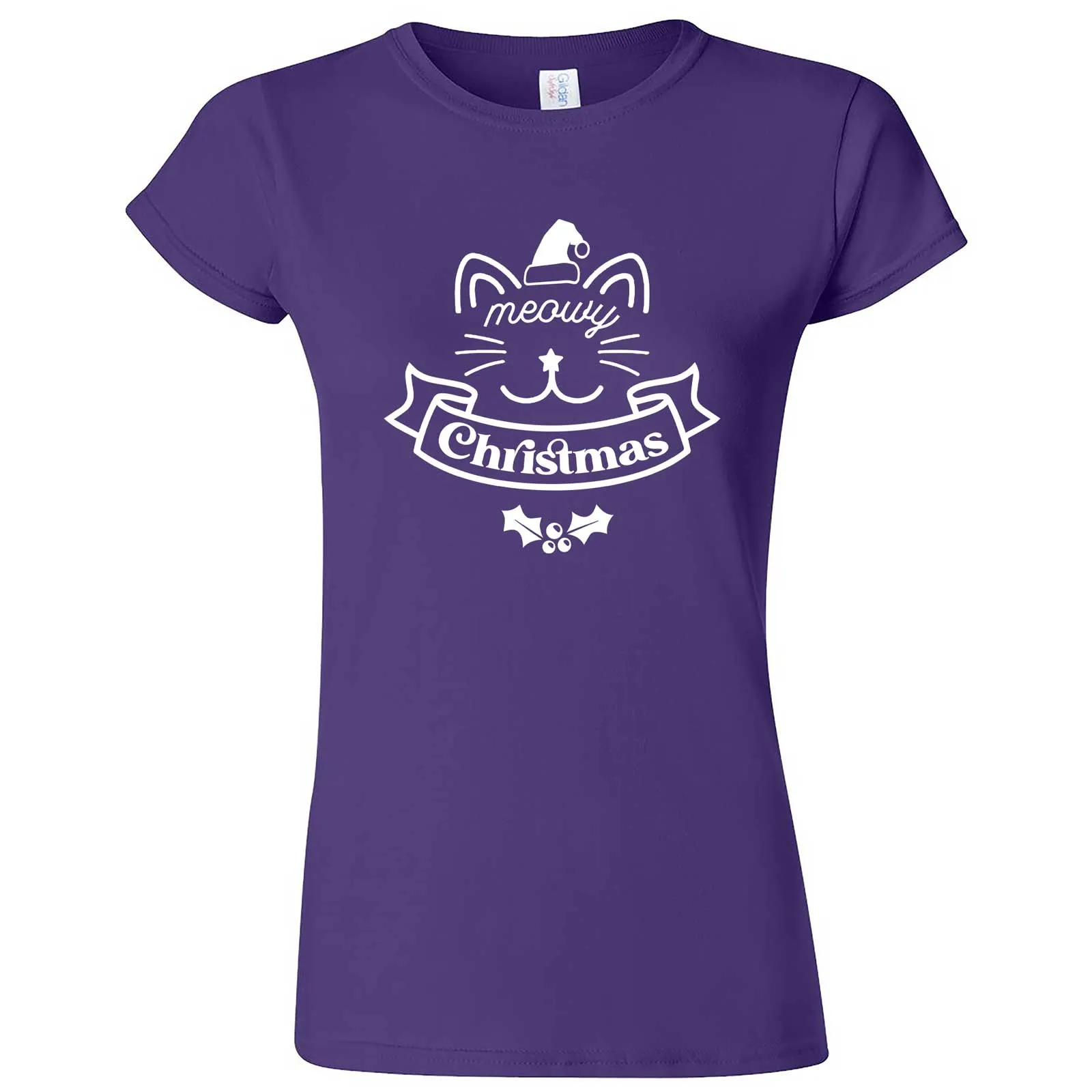 "Adorable Meowy Christmas kitty" women's t-shirt