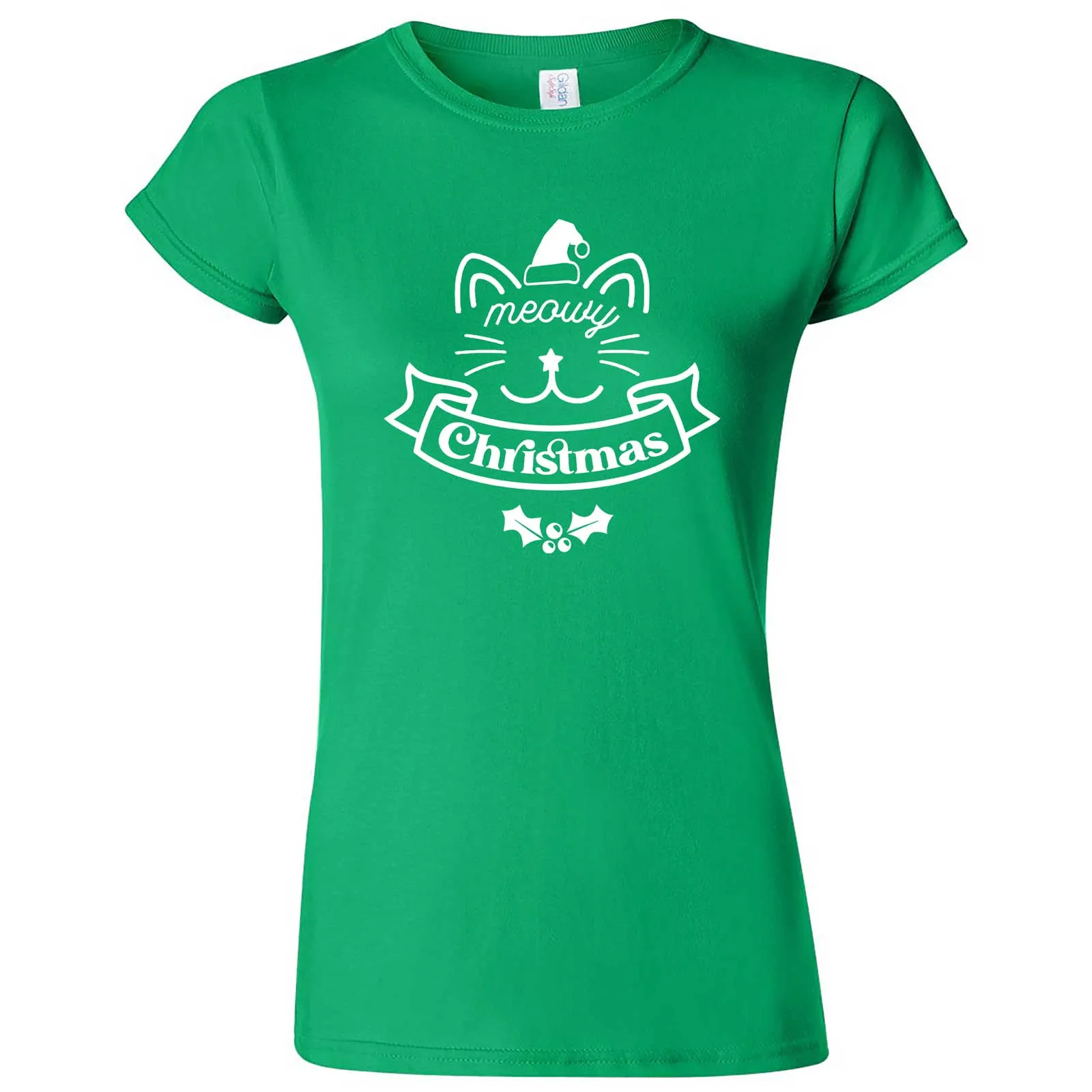 "Adorable Meowy Christmas kitty" women's t-shirt