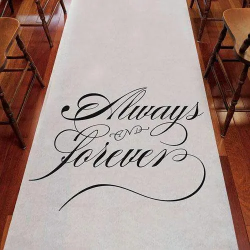 "Always & Forever" Wedding Aisle Runner (Pack of 1)