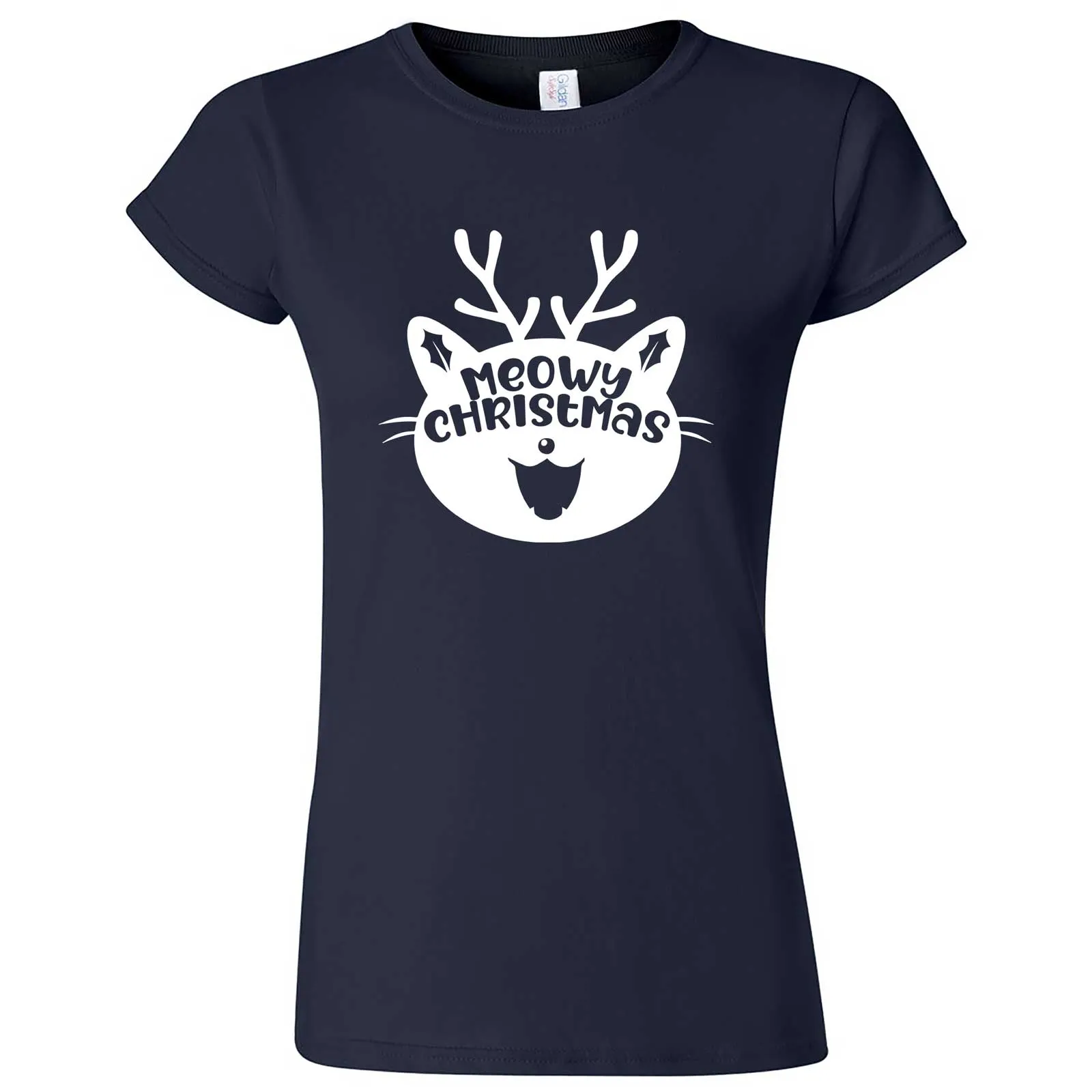 "Cute Meowy Christmas kitty" women's t-shirt