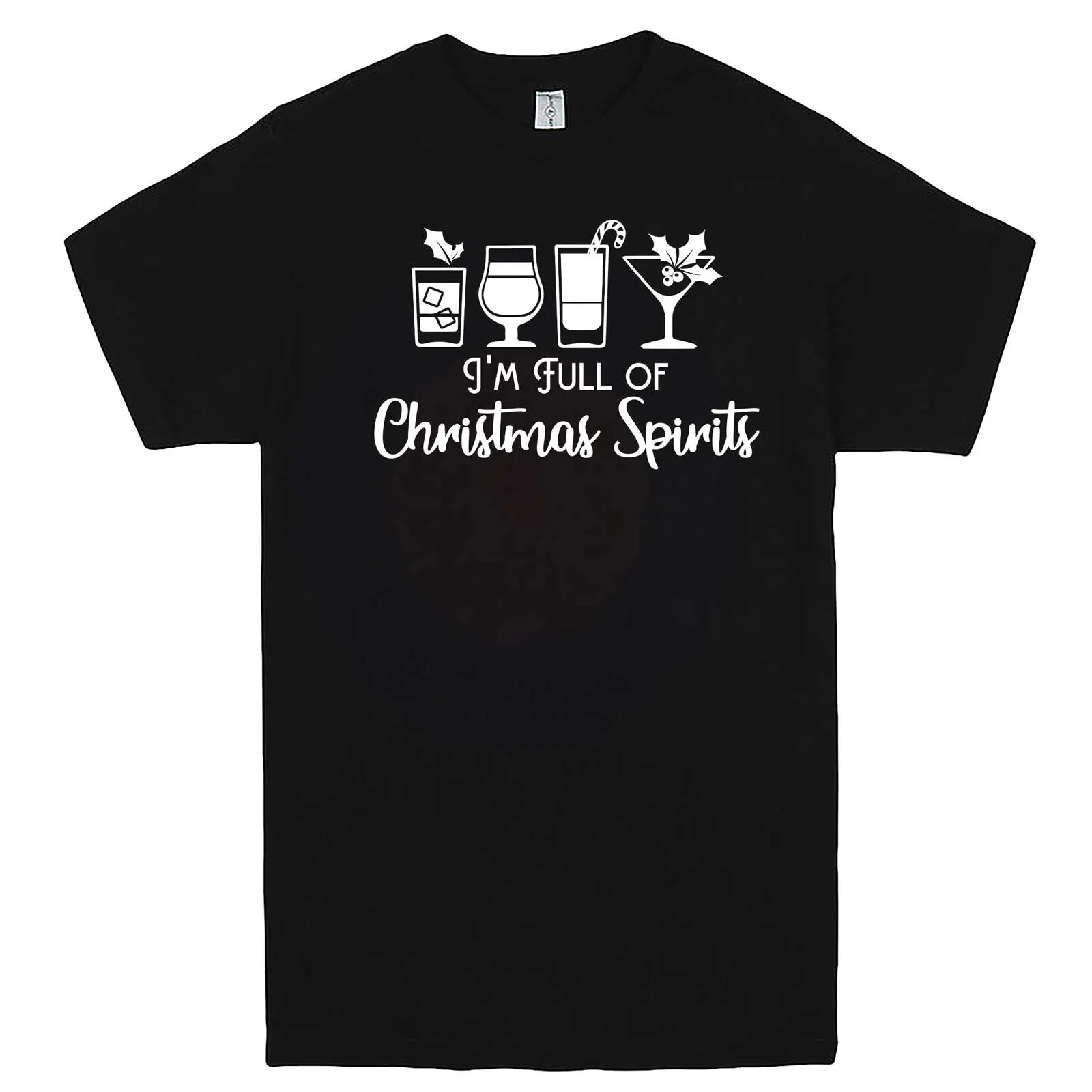 "I'm Full of Christmas Spirits" men's t-shirt