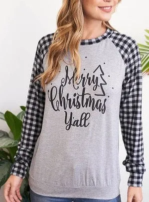 "Merry Christmas Y'all" Top