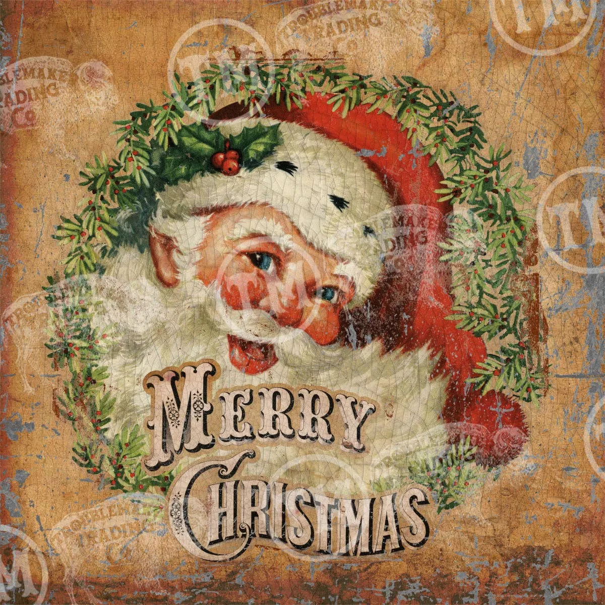 "Merry Christmas" Square Artwork: Extra Small - 10"