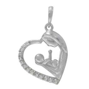 Real Silver Mother and child pendant