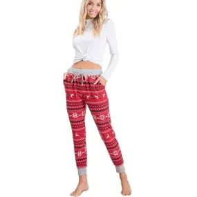 Red Christmas Jogger Pants