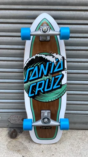 Santa Cruz Carver Wave Dot Cut Back 9.75 Surf Skate - Completo