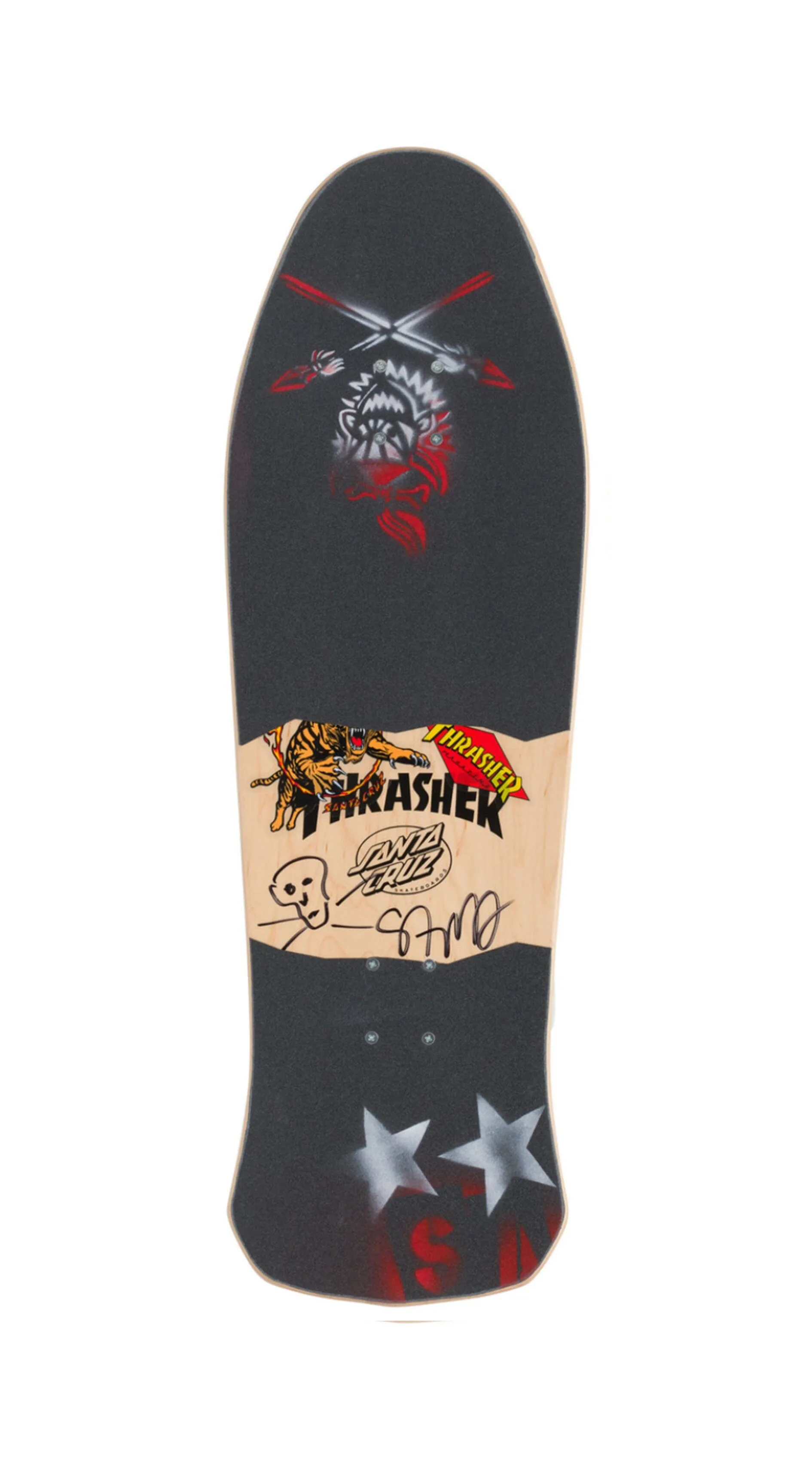 Santa Cruz Old School Skateboard Thrasher Salba Cover Signed LTD 10.4" x 32" Complete - Cruiser Completo