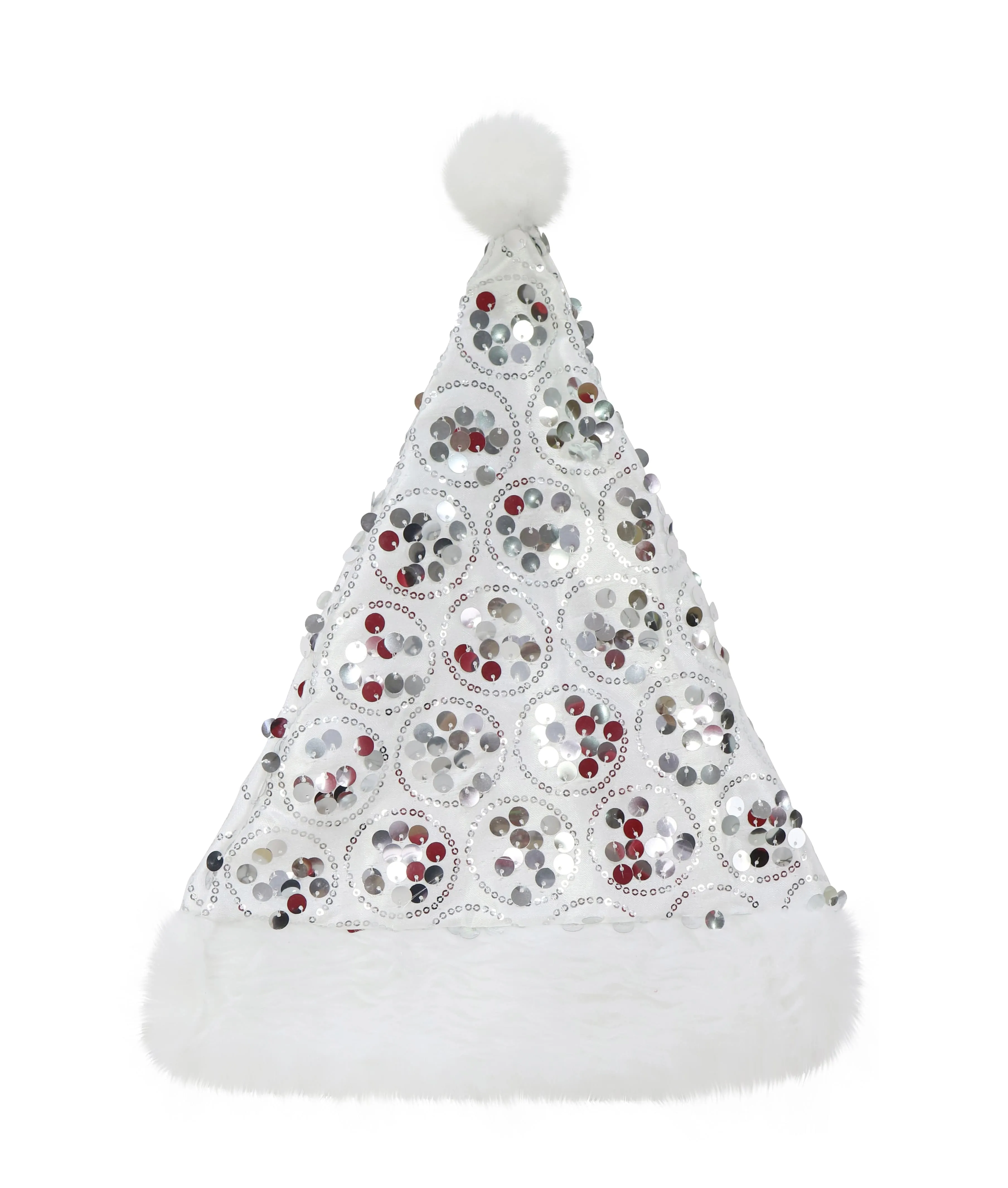 Santa Hat with Sequin Circles Asst