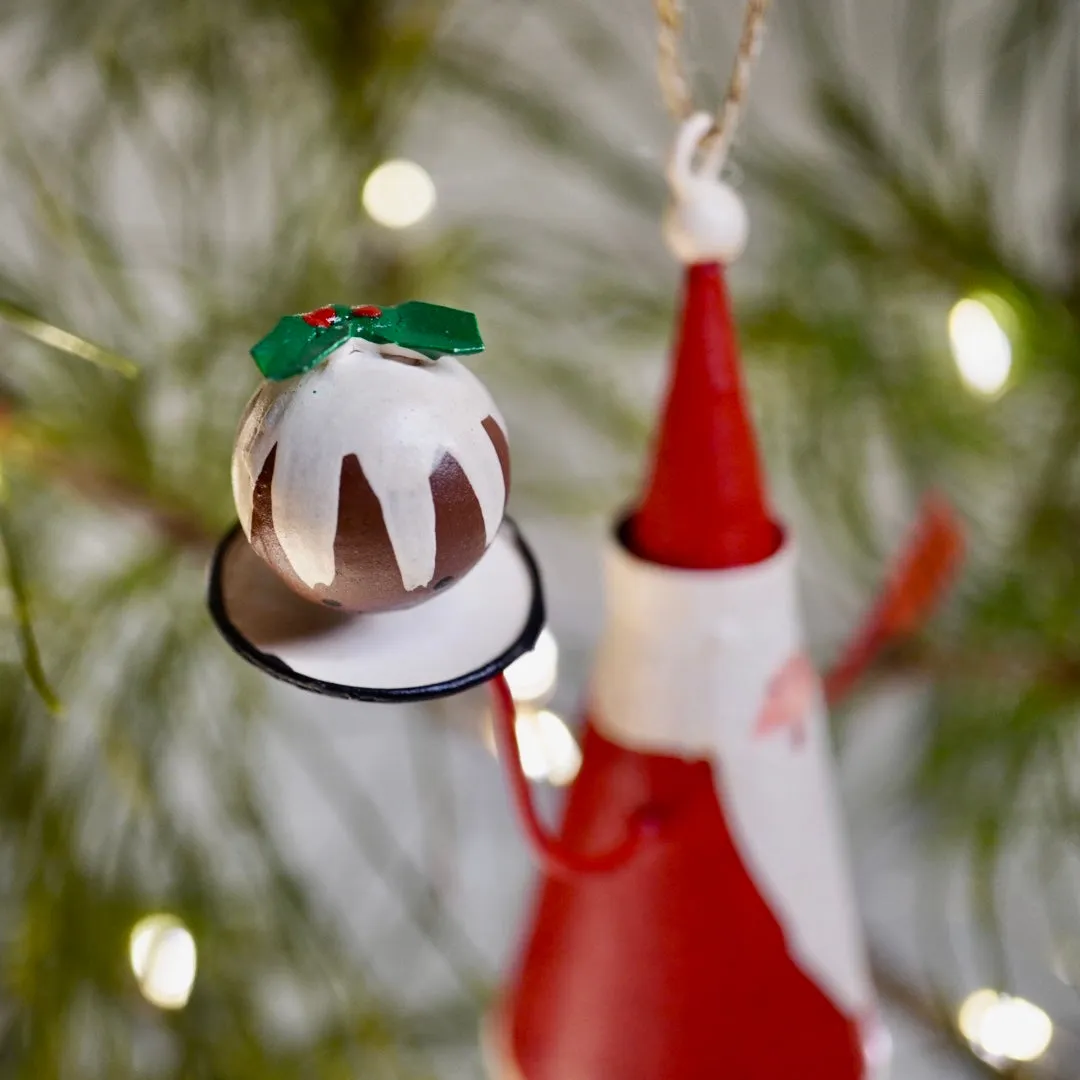 Santa with Christmas Pudding