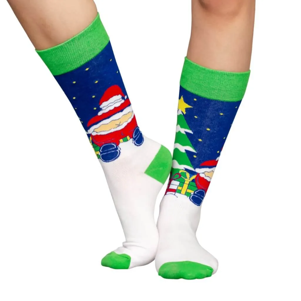 Santa's Butt Crack Ugly Christmas Socks - Adult