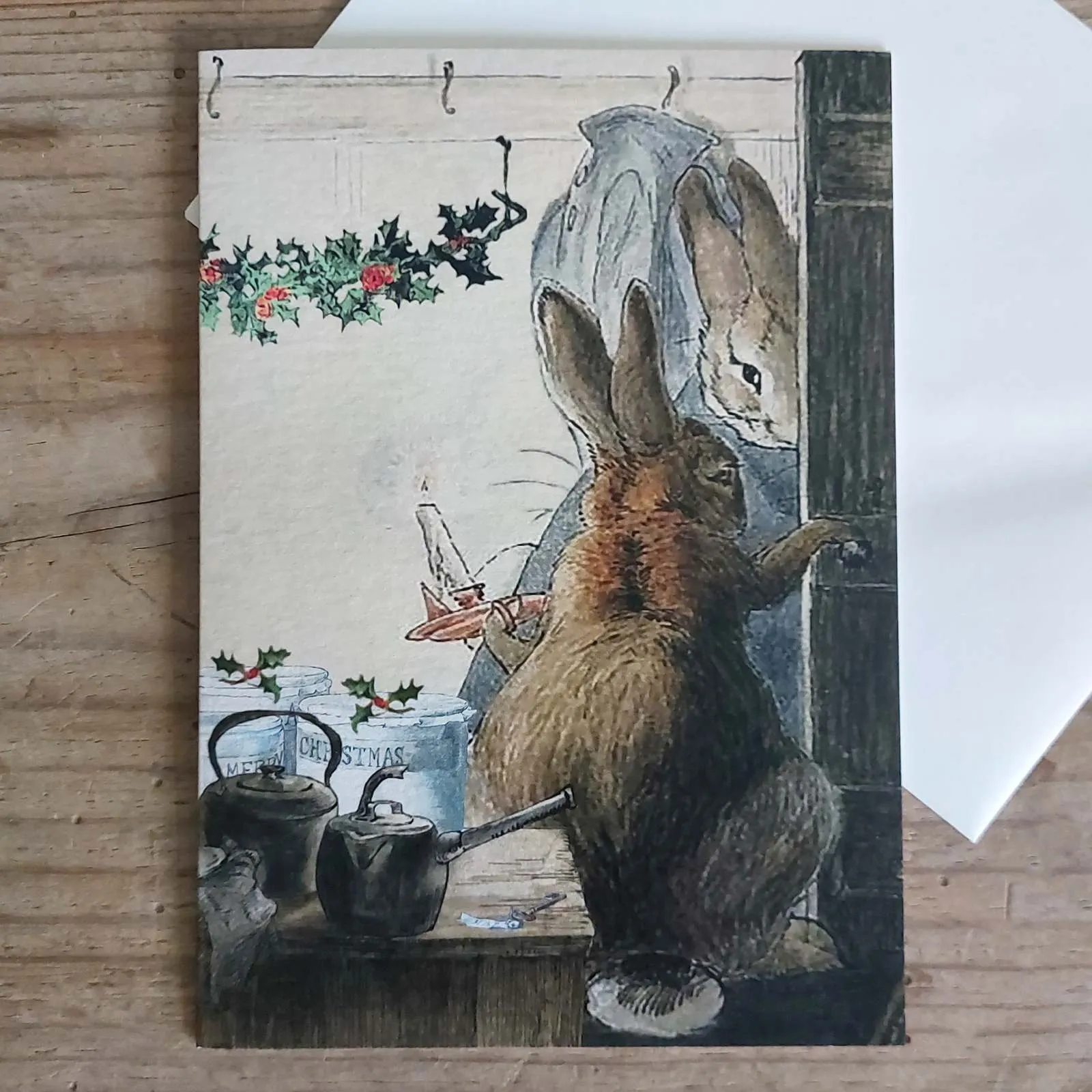 Single Christmas Card - Beatrix Potter Christmas