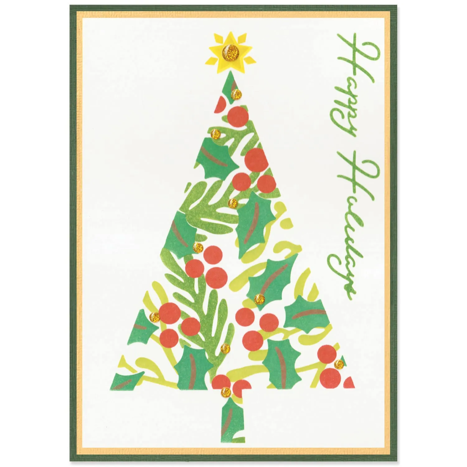 Sizzix A6 Layered Stencils 4PK Cosmopolitan Christmas, Happy Holidays by Stacey Park