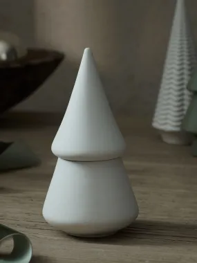 Small White Ceramic Tree Jar