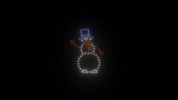 Snowman animation - 100 drones