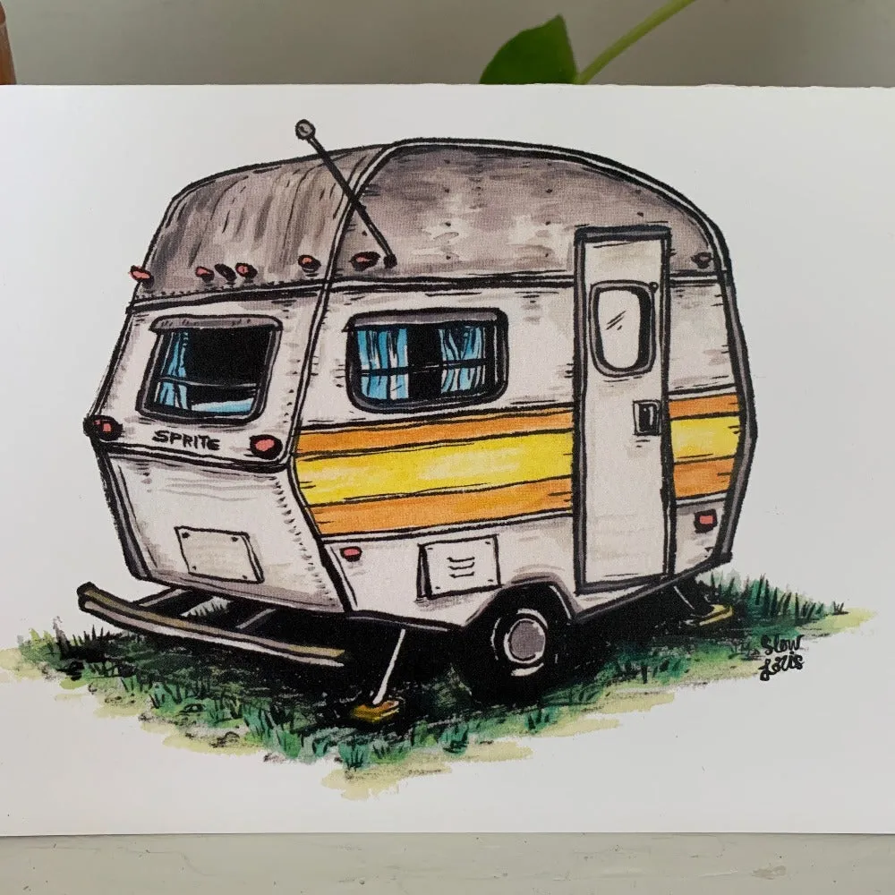 Sprite Camper Greeting Cards