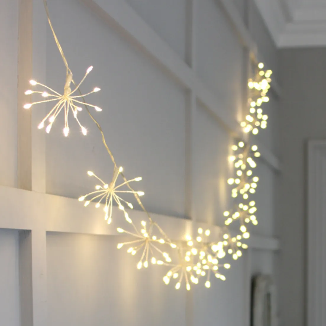 Starburst Fairy Lights - Silver - Battery Powered