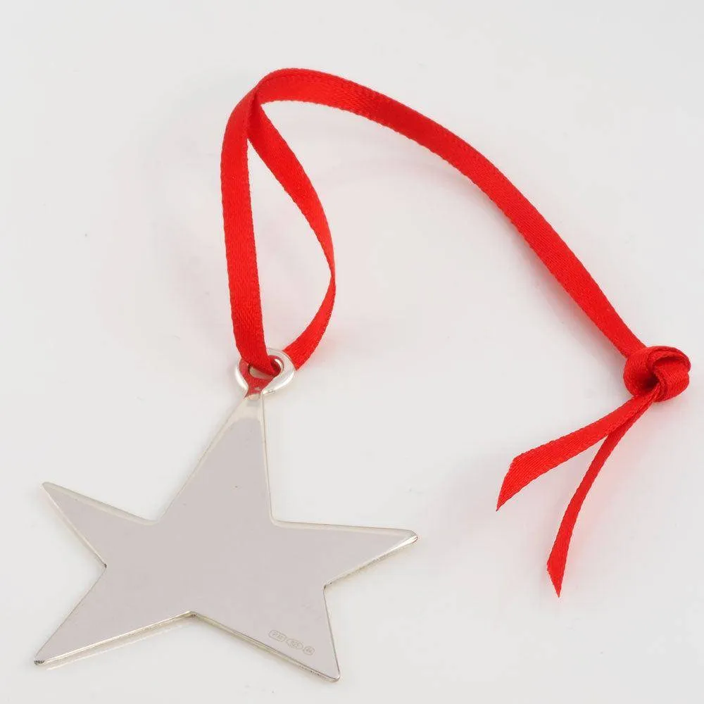 Sterling Silver Christmas Star Decoration