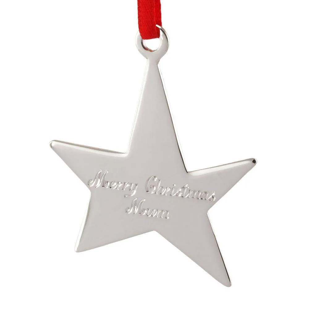 Sterling Silver Christmas Star Decoration