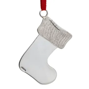 Sterling Silver Christmas Stocking Tree Decoration