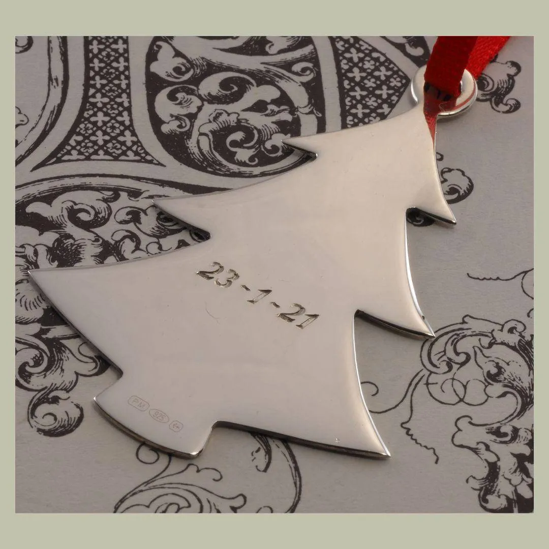 Sterling Silver Christmas Tree Decoration