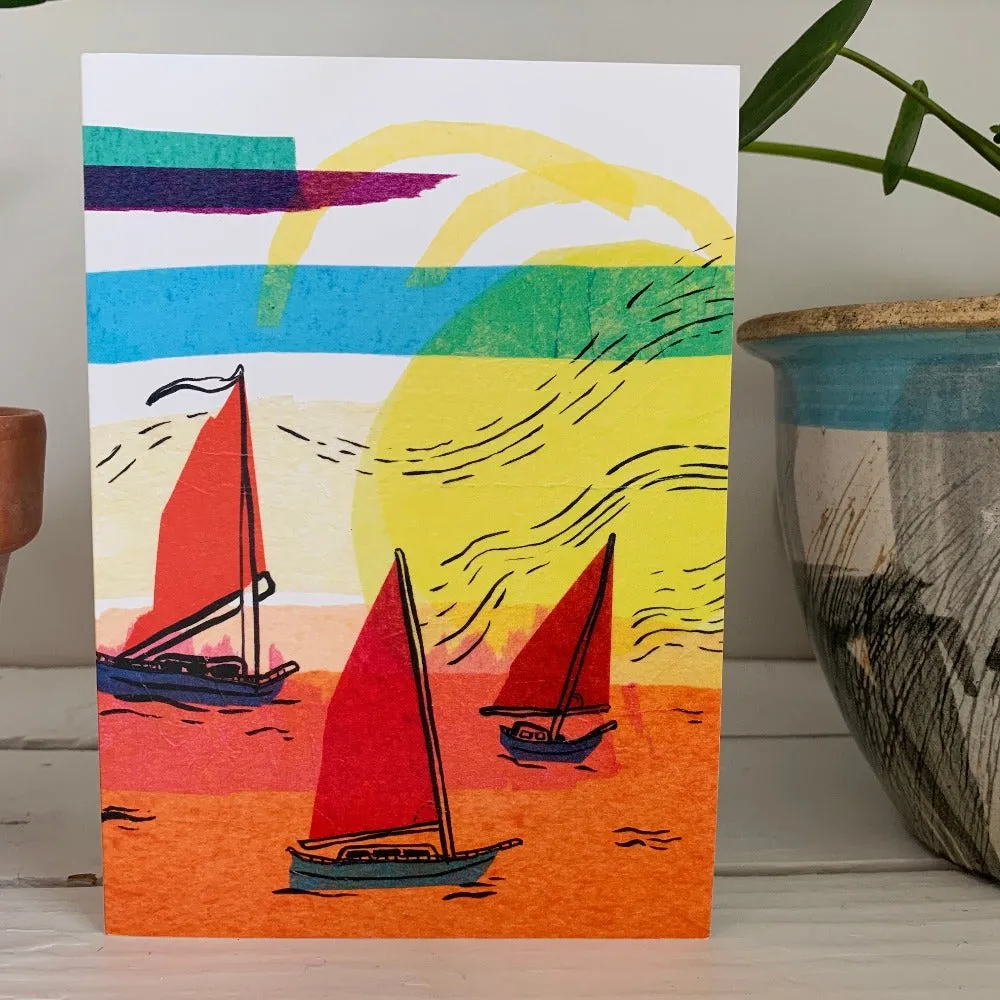 Sunset Sail Greeting Cards