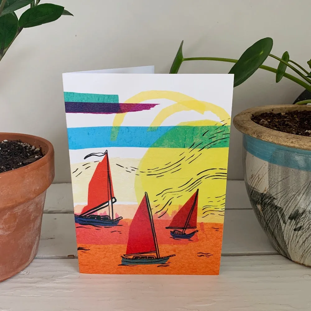 Sunset Sail Greeting Cards