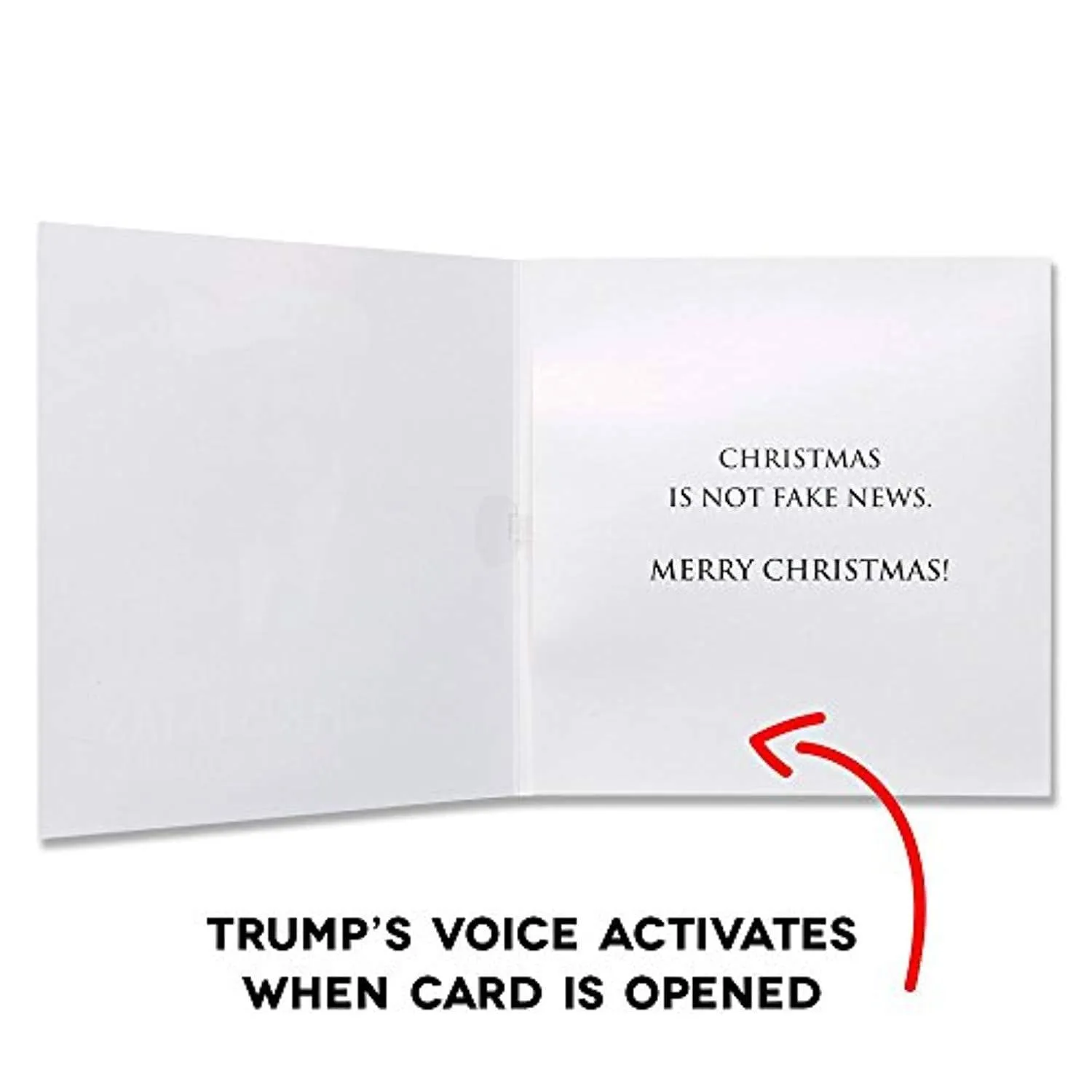 Trump Christmas Card with Real Trump Voice - Personalized Holiday Greetings with Envelope