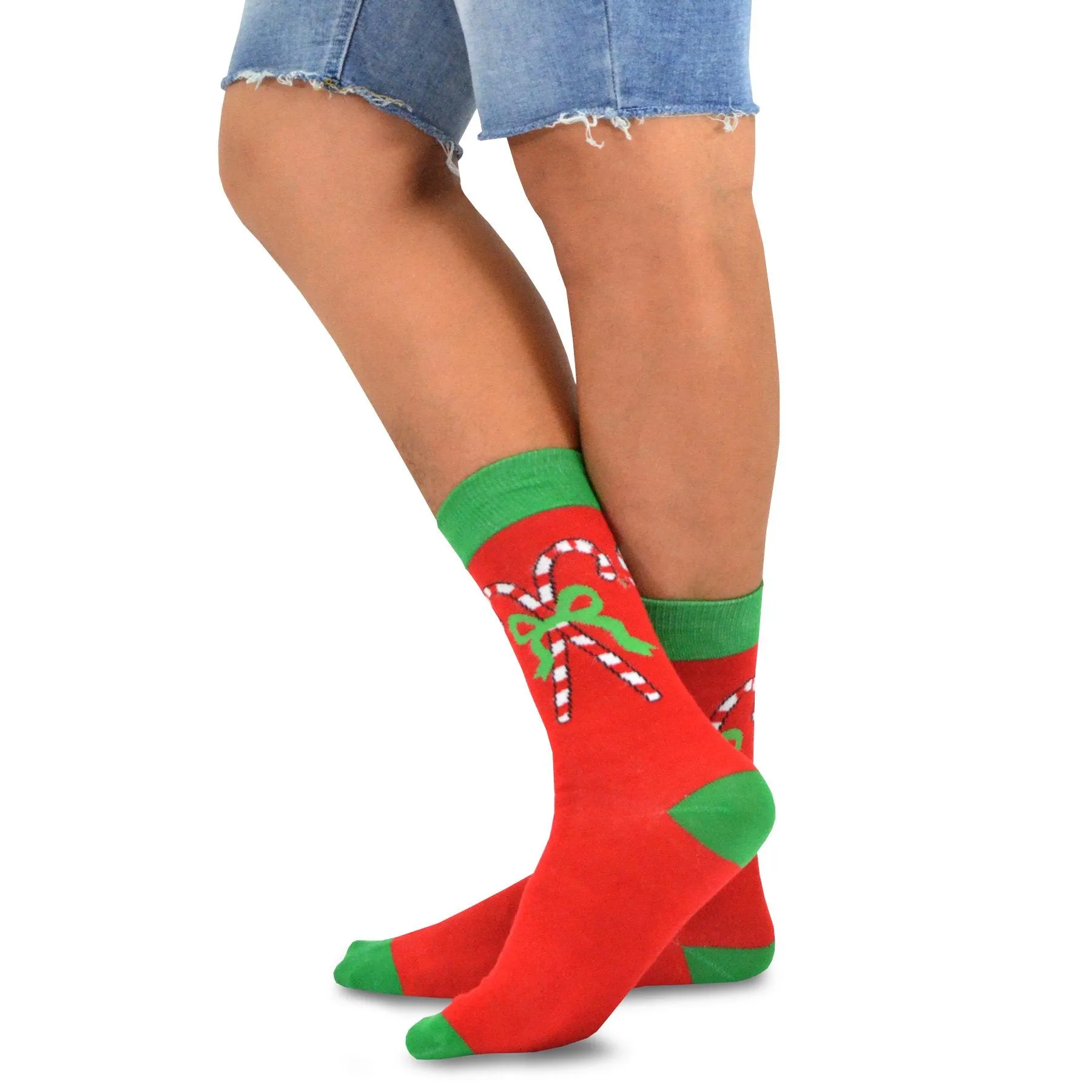 TeeHee Socks Men's Christmas Crew Assorted 12-Pack Gift Box B (51129)