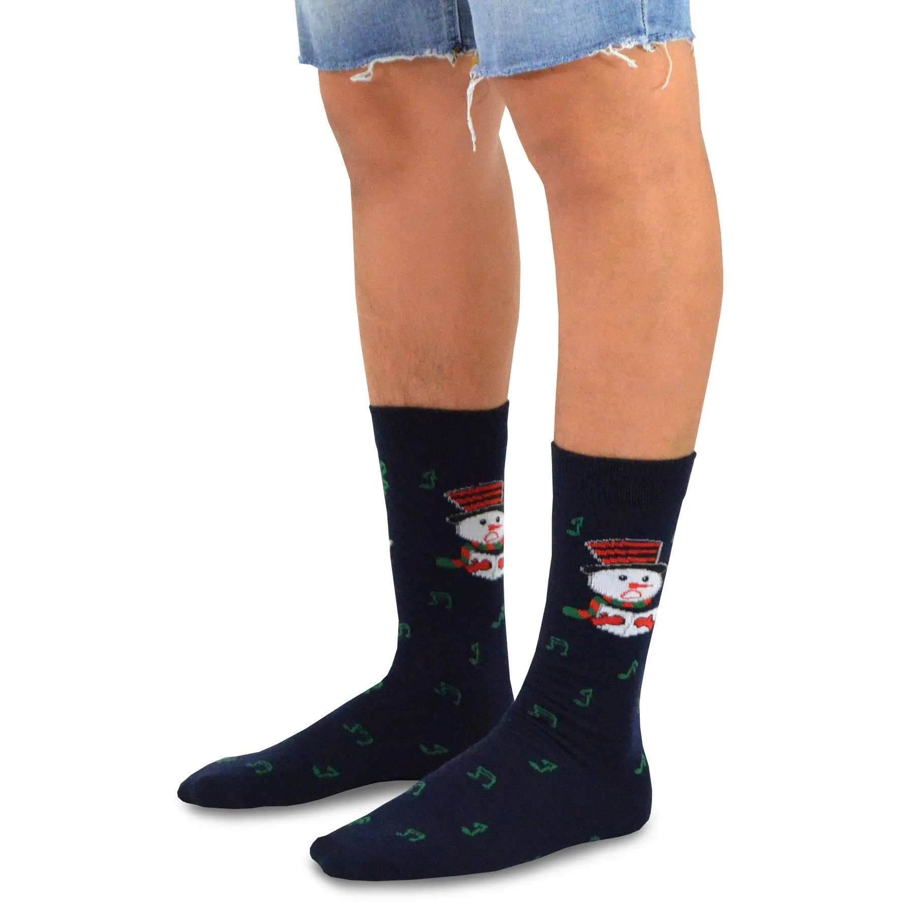 TeeHee Socks Men's Christmas Crew Assorted 12-Pack Gift Box B (51129)