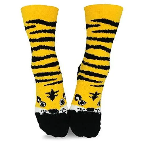 TeeHee Socks Women's Fuzzy Polyester Crew Assorted 3-Pack (R2011)