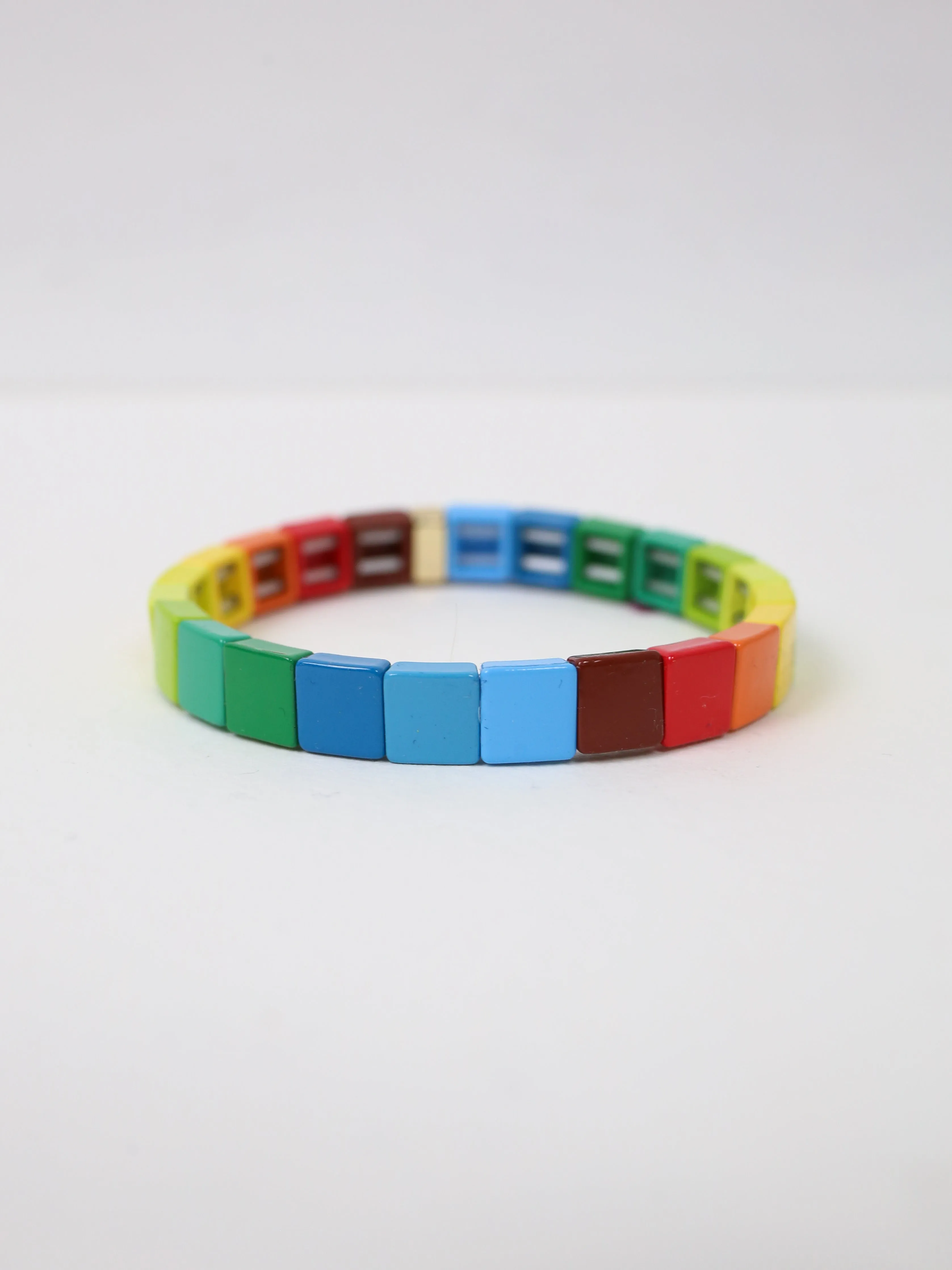 Thin Square Rainbow Bracelet