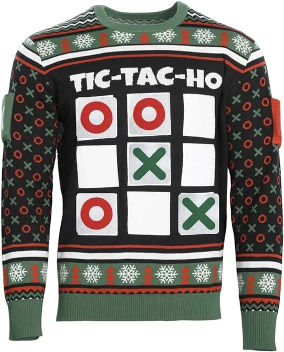 Tic Tac Ho Festive Gamewear Ugly Christmas Sweater