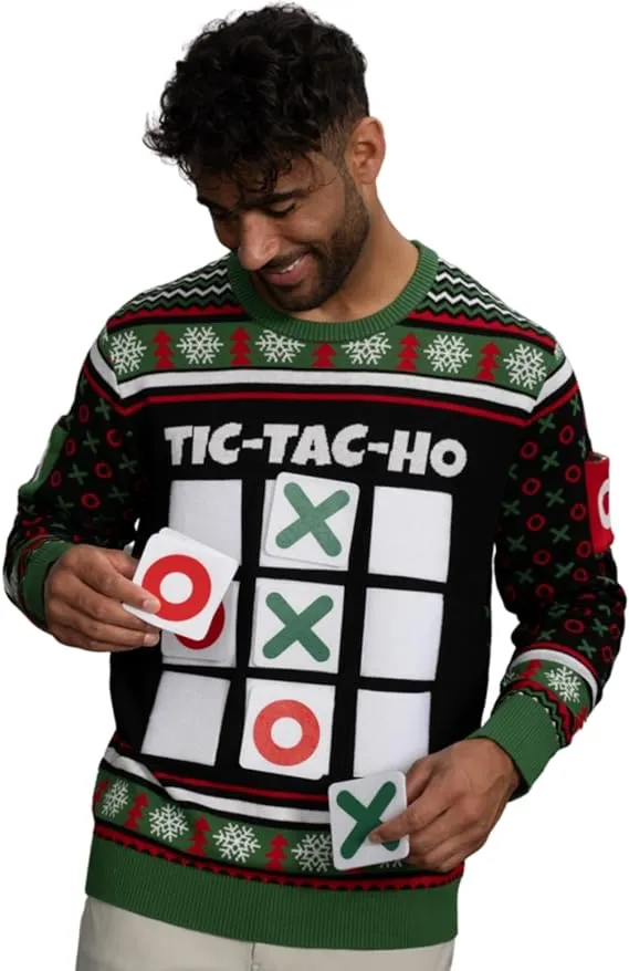 Tic Tac Ho Festive Gamewear Ugly Christmas Sweater