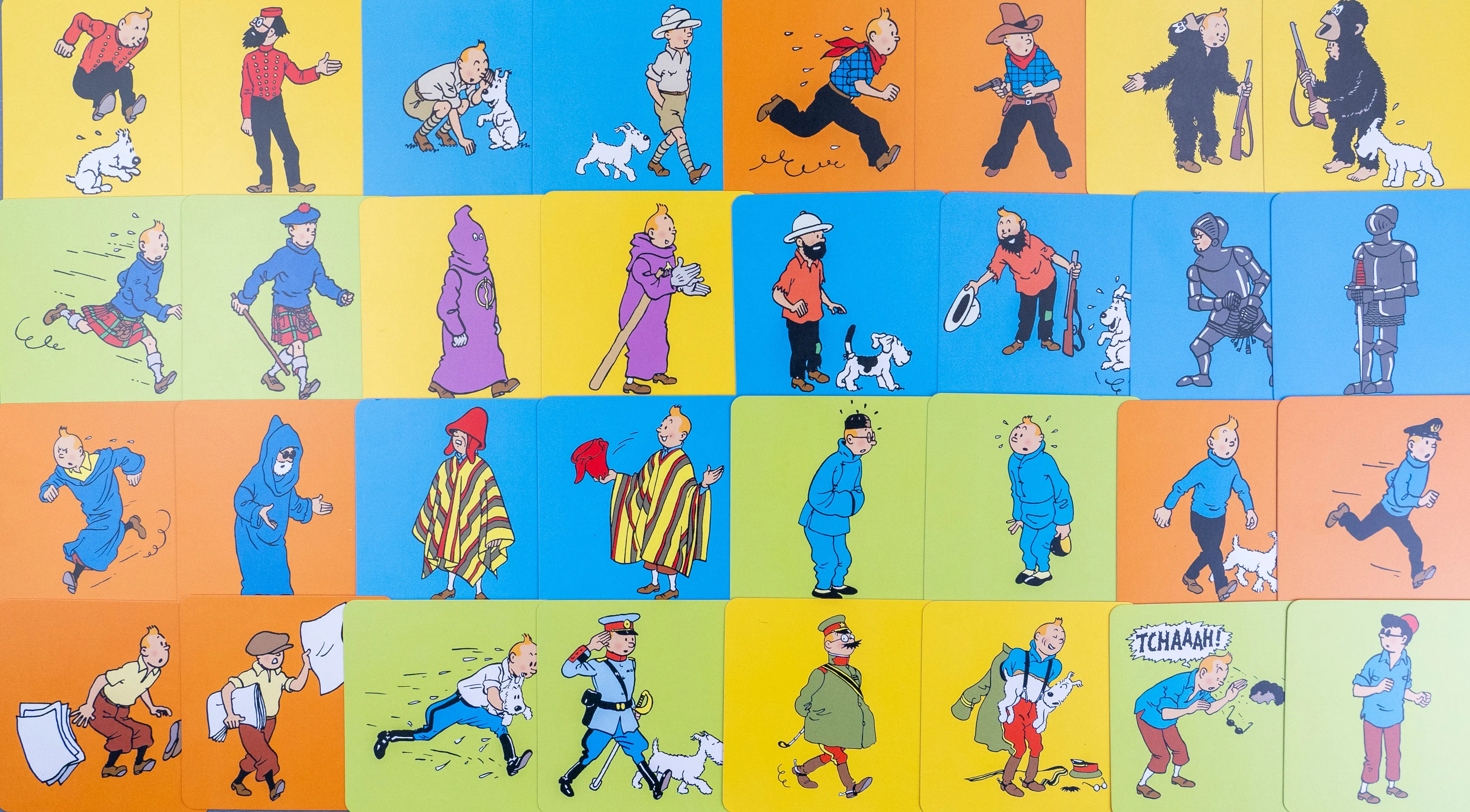 Tintin Moulinsart Memory Game Playing Cards: Costumes Cards