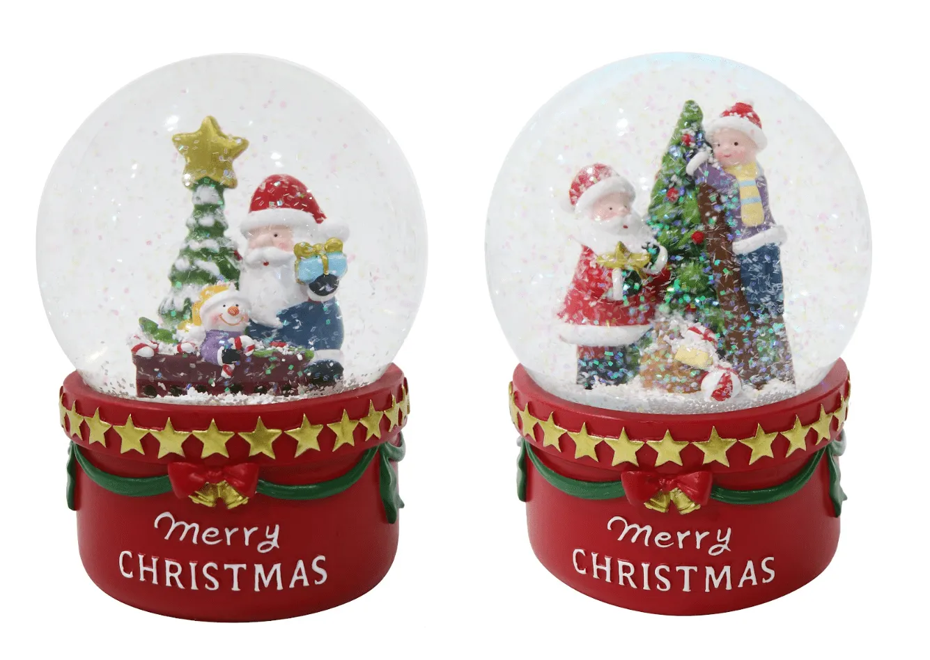 Waterball Musical Santa 2 Asst (10cm)